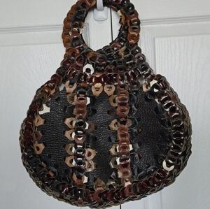 Handcrafted Leather Women’s Bag - Black and Brown